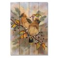 Ricki&Aposs Rugs 14 x 20 in. Bartholets Cedar Waxwings Wall Art RI894963